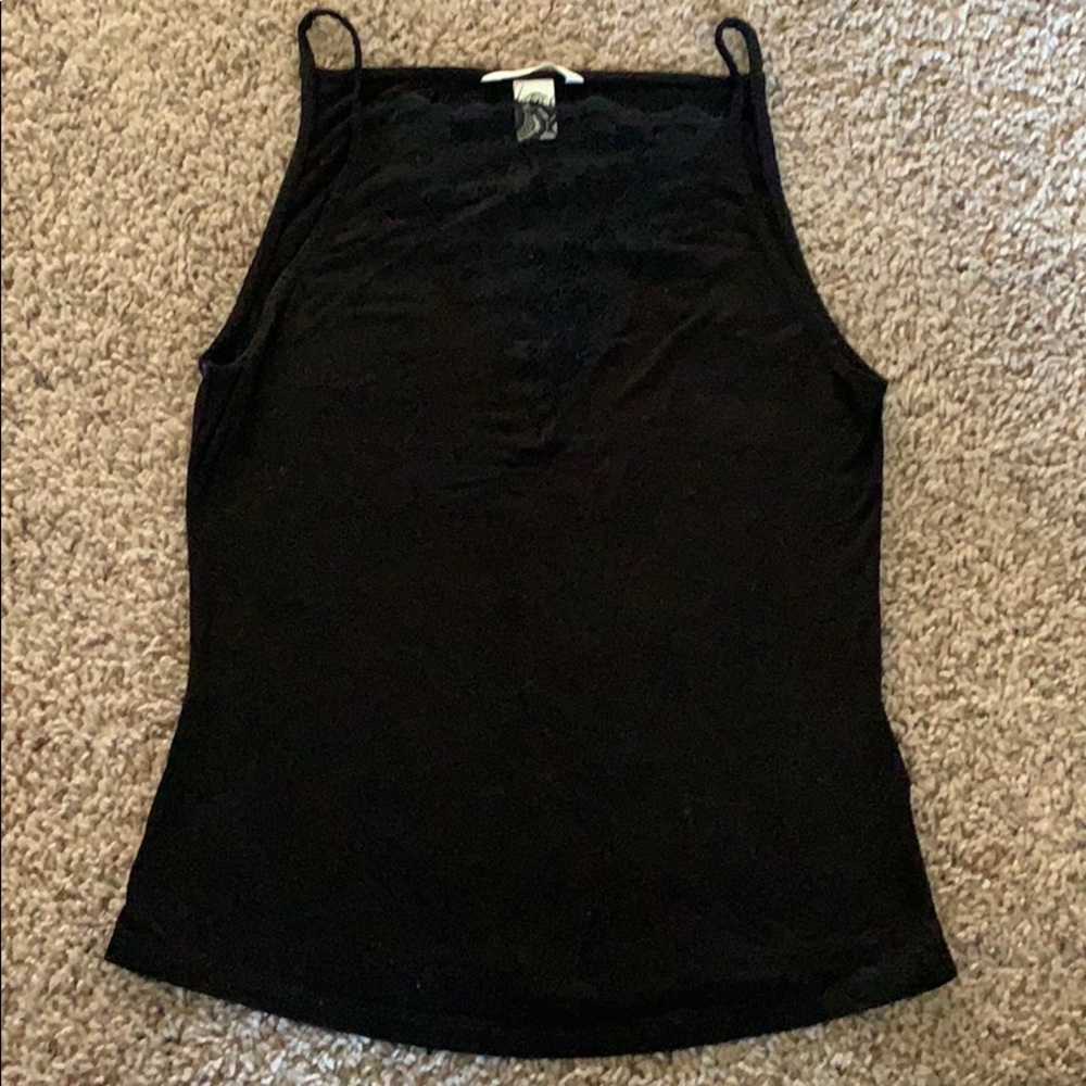 Black tank top with lace